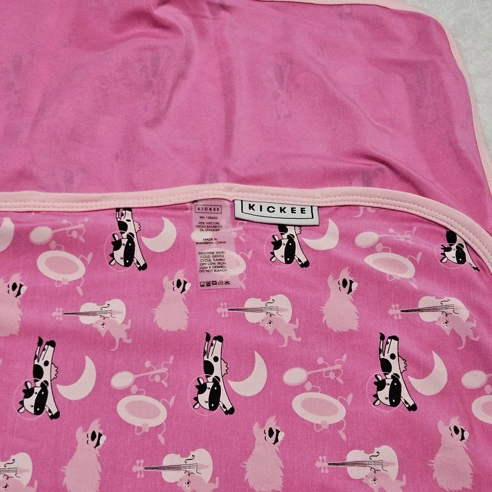 KicKee Pants blanket Dream Pink Hey Diddle Diddle‎ print Viscose Bamboo 38x28